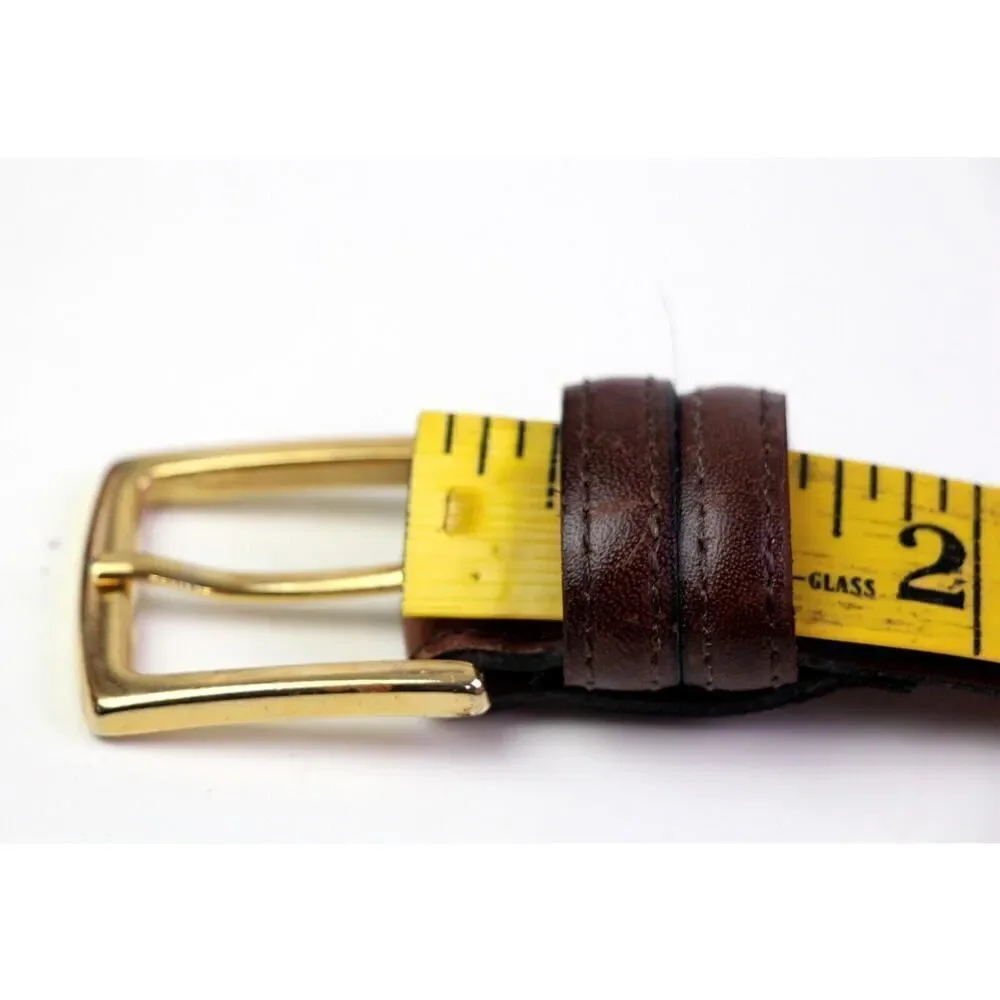 Made in USA BROWN GENUINE LEATHER 7/8